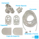 Kit Comando Persiana Rolo - 32mm - Branco